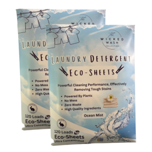 Eco Laundry Detergent Sheets by Wicked Wash (Two Pack)